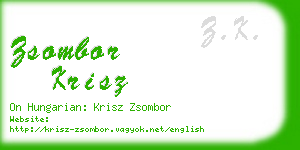 zsombor krisz business card